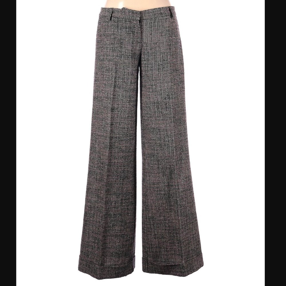 Poleci Dress Pants Wool Blend Low Rise